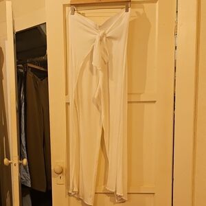 Kona Sol Cream Tie-Front Wide Leg Pants